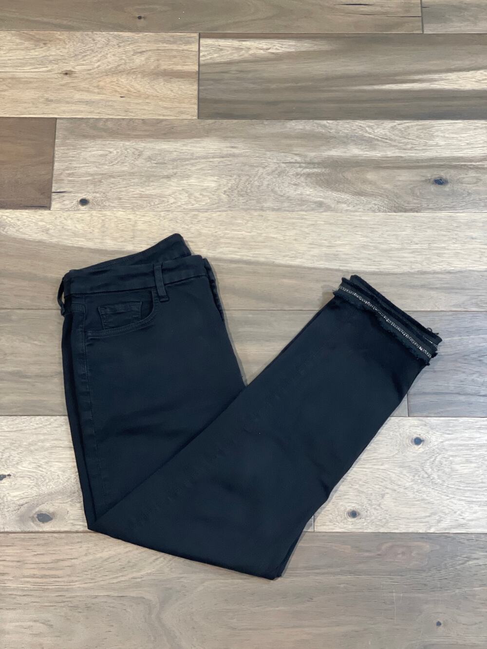 JEN7 by 7 For All Mankind Black Ankle Straight Jeans – Size 12
